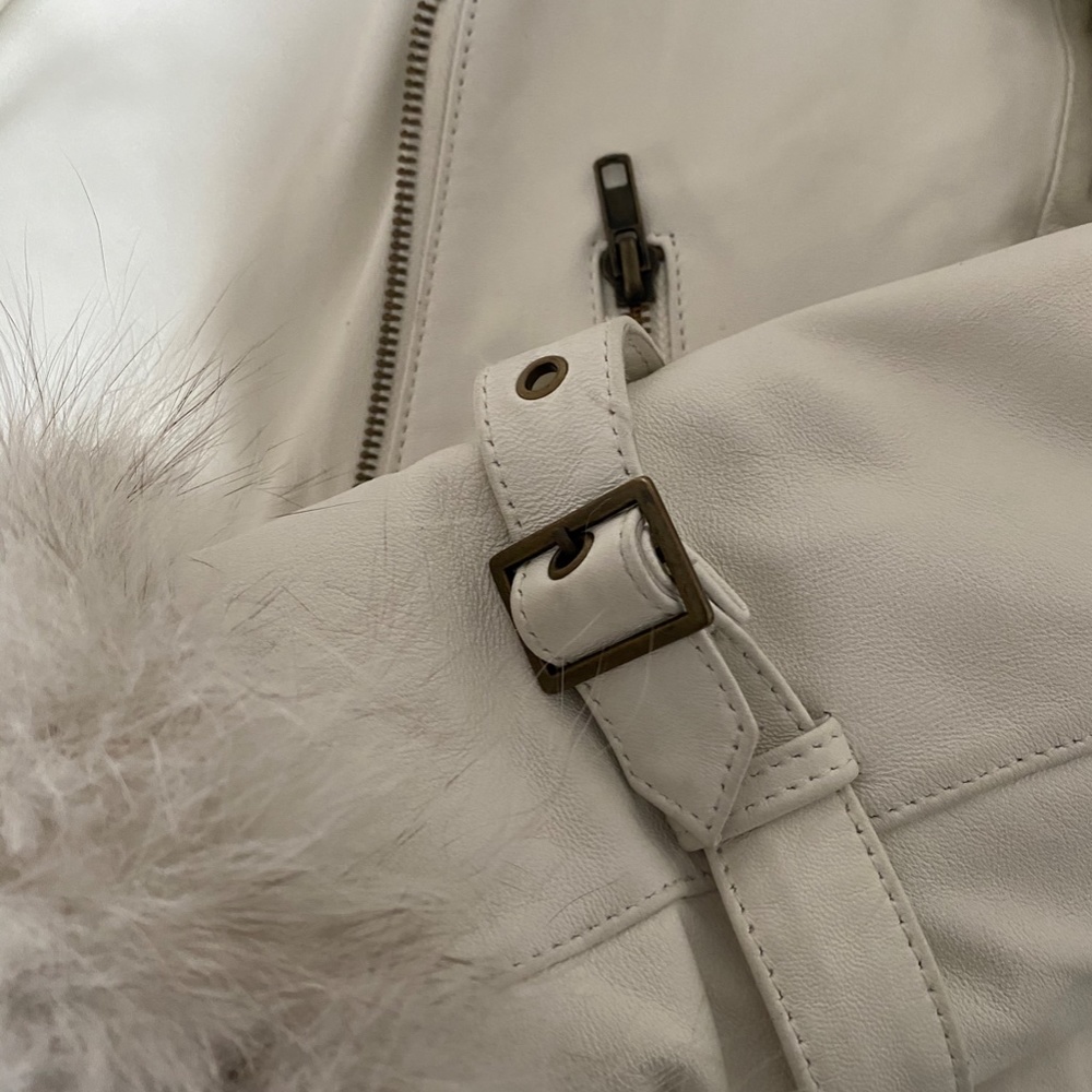 Only Fur-Lined Leather Jacket - Picture 15 of 16